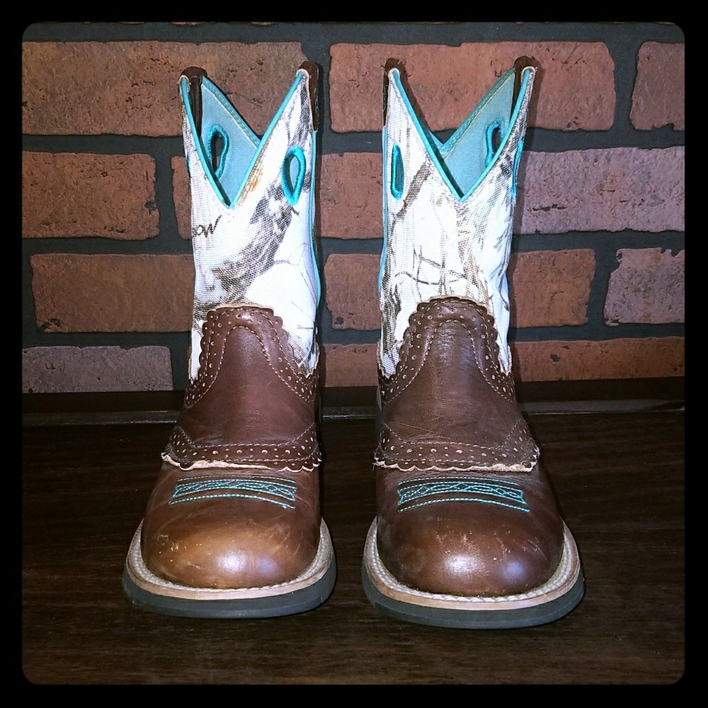Ariat white camo boots